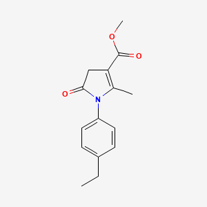 molecular formula C15H17NO3 B5766981 methyl 1-(4-ethylphenyl)-5-methyl-2-oxo-3H-pyrrole-4-carboxylate 