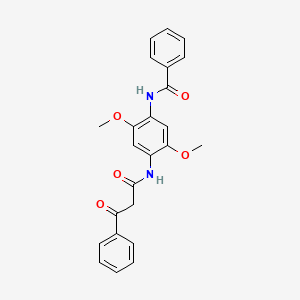 molecular formula C24H22N2O5 B5766988 N-(4-Benzamido-2,5-dimethoxyphenyl)-3-oxo-3-phenylpropionamide CAS No. 6369-23-9