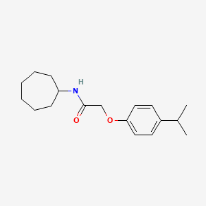 molecular formula C18H27NO2 B5766994 N-cycloheptyl-2-(4-propan-2-ylphenoxy)acetamide 