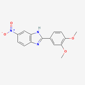 molecular formula C15H13N3O4 B5767006 2-(3,4-dimethoxyphenyl)-6-nitro-1H-benzimidazole 