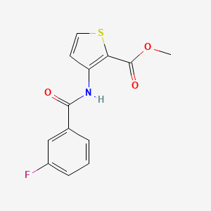 molecular formula C13H10FNO3S B5767059 methyl 3-[(3-fluorobenzoyl)amino]-2-thiophenecarboxylate 