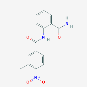 molecular formula C15H13N3O4 B5767079 N-(2-carbamoylphenyl)-3-methyl-4-nitrobenzamide 