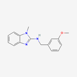 molecular formula C16H17N3O B5767159 N-[(3-METHOXYPHENYL)METHYL]-1-METHYL-1H-1,3-BENZODIAZOL-2-AMINE 