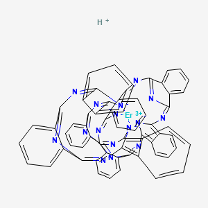 molecular formula C64H33ErN16 B576723 Hydrogen bis(29H,31H-phthalocyaninato(2-)-N29,N30,N31,N32)erbate(1-) CAS No. 11060-87-0