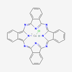 molecular formula C32H19ClCuN8 B576729 Copper monochlorophthalocyanine CAS No. 12239-87-1