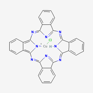 molecular formula C32H17ClCuN8 B576729 Phthalocyanine Blue Bsx CAS No. 12239-87-1