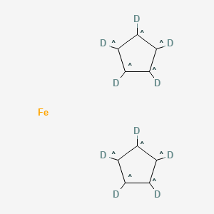 molecular formula C10H10Fe<br>C10H10Fe<br>C5H5FeC5H5 B576731 Ferrocene CAS No. 12082-87-0