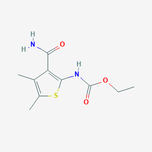 molecular formula C10H14N2O3S B5767328 ethyl [3-(aminocarbonyl)-4,5-dimethyl-2-thienyl]carbamate 