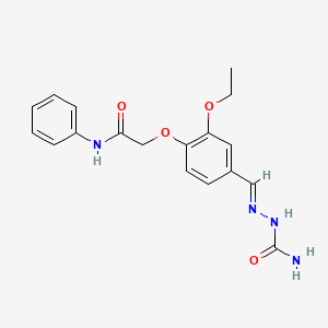 molecular formula C18H20N4O4 B5767366 2-{(E)-1-[4-(2-ANILINO-2-OXOETHOXY)-3-ETHOXYPHENYL]METHYLIDENE}-1-HYDRAZINECARBOXAMIDE 