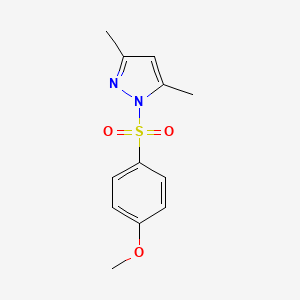 molecular formula C12H14N2O3S B5767379 1-[(4-methoxyphenyl)sulfonyl]-3,5-dimethyl-1H-pyrazole 
