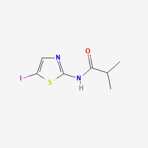 molecular formula C7H9IN2OS B576743 N-(5-iodo-1,3-thiazol-2-yl)-2-methylpropanamide CAS No. 13915-73-6