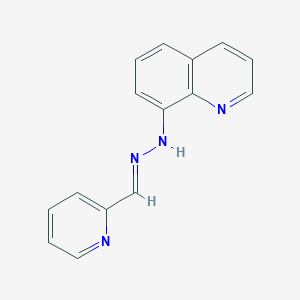 molecular formula C15H12N4 B5767460 N-[(E)-pyridin-2-ylmethylideneamino]quinolin-8-amine 