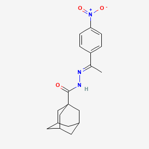 molecular formula C19H23N3O3 B5767476 N-[(E)-1-(4-nitrophenyl)ethylideneamino]adamantane-1-carboxamide 