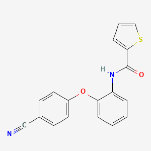 molecular formula C18H12N2O2S B5767478 N-[2-(4-cyanophenoxy)phenyl]-2-thiophenecarboxamide 