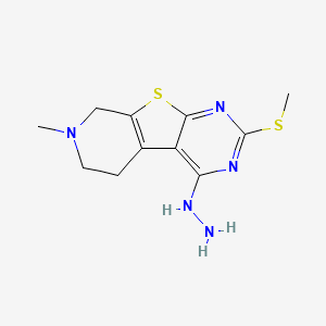 molecular formula C11H15N5S2 B5767489 (11-methyl-5-methylsulfanyl-8-thia-4,6,11-triazatricyclo[7.4.0.02,7]trideca-1(9),2,4,6-tetraen-3-yl)hydrazine 