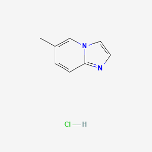 molecular formula C8H9ClN2 B576749 6-Methylimidazo[1,2-a]pyridine hydrochloride CAS No. 10518-61-3