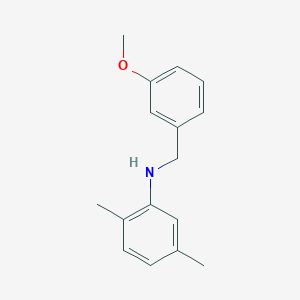 molecular formula C16H19NO B5767497 N-[(3-methoxyphenyl)methyl]-2,5-dimethylaniline 