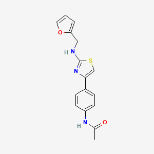 molecular formula C16H15N3O2S B5767509 N-(4-{2-[(2-furylmethyl)amino]-1,3-thiazol-4-yl}phenyl)acetamide 