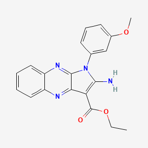 molecular formula C20H18N4O3 B5767621 ethyl 2-amino-1-(3-methoxyphenyl)-1H-pyrrolo[2,3-b]quinoxaline-3-carboxylate 