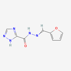 molecular formula C8H7N5O2 B5767623 N-(furan-2-ylmethylideneamino)-1H-1,2,4-triazole-5-carboxamide 