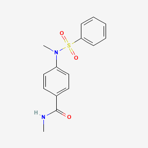 molecular formula C15H16N2O3S B5767649 N-methyl-4-[methyl(phenylsulfonyl)amino]benzamide 