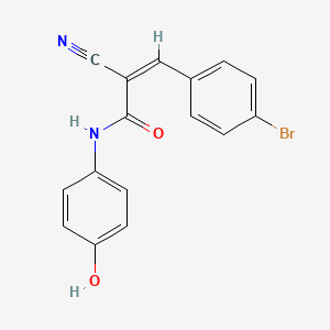 molecular formula C16H11BrN2O2 B5767775 (Z)-3-(4-bromophenyl)-2-cyano-N-(4-hydroxyphenyl)prop-2-enamide 