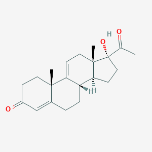 molecular formula C21H28O3 B057678 17-Hydroxypregna-4,9(11)-diene-3,20-dione CAS No. 34184-82-2