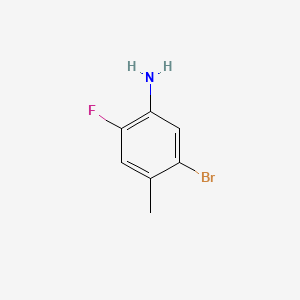 molecular formula C7H7BrFN B576783 5-Bromo-2-fluoro-4-methylaniline CAS No. 945244-29-1