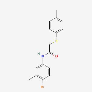 molecular formula C16H16BrNOS B5767843 N-(4-bromo-3-methylphenyl)-2-[(4-methylphenyl)sulfanyl]acetamide CAS No. 6400-87-9