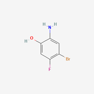 molecular formula C6H5BrFNO B576785 2-Amino-4-bromo-5-fluorophenol CAS No. 1016234-89-1