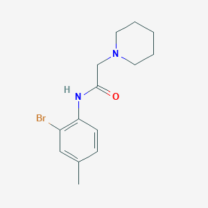 molecular formula C14H19BrN2O B5767858 N-(2-bromo-4-methylphenyl)-2-(piperidin-1-yl)acetamide 