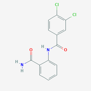 molecular formula C14H10Cl2N2O2 B5767921 N-(2-carbamoylphenyl)-3,4-dichlorobenzamide 