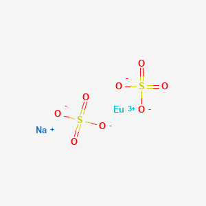 molecular formula EuNaO8S2 B576796 Europium(3+) sodium sulfate (1/1/2) CAS No. 13566-37-5