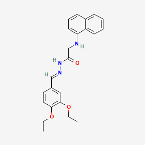 molecular formula C23H25N3O3 B5768086 N'-[(E)-(3,4-diethoxyphenyl)methylidene]-2-(naphthalen-1-ylamino)acetohydrazide (non-preferred name) 