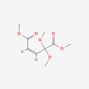 molecular formula C9H14O6 B576815 (Z)-4,4-Dimethoxy-2-pentenedioic acid dimethyl ester CAS No. 13131-25-4