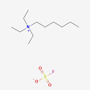 molecular formula C12H28FNO3S B576816 Triethylhexyl-ammonium fluorosulfate CAS No. 13001-93-9