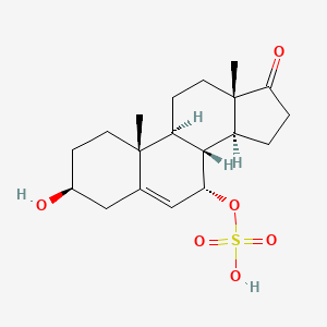 molecular formula C19H28O6S B576818 [(3S,7S,8R,9S,10R,13S,14S)-3-hydroxy-10,13-dimethyl-17-oxo-1,2,3,4,7,8,9,11,12,14,15,16-dodecahydrocyclopenta[a]phenanthren-7-yl] hydrogen sulfate CAS No. 10549-87-8