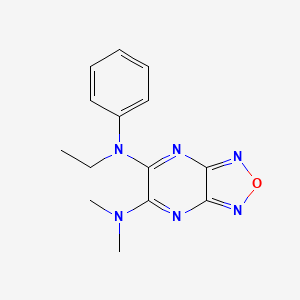 molecular formula C14H16N6O B5768202 N5-ETHYL-N6,N6-DIMETHYL-N5-PHENYL-[1,2,5]OXADIAZOLO[3,4-B]PYRAZINE-5,6-DIAMINE 