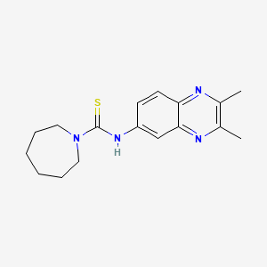 molecular formula C17H22N4S B5768245 N-(2,3-dimethylquinoxalin-6-yl)azepane-1-carbothioamide 