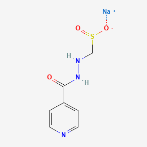 molecular formula C7H8N3NaO3S B576829 2'-(Sulphinomethyl)isonicotinohydrazide, monosodium salt CAS No. 13573-98-3