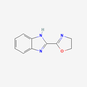 molecular formula C10H9N3O B576833 2-(1H-benzo[d]imidazol-2-yl)-4,5-dihydrooxazole CAS No. 14483-99-9