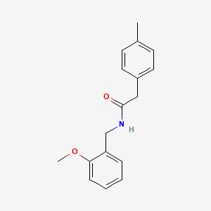molecular formula C17H19NO2 B5768346 N-[(2-methoxyphenyl)methyl]-2-(4-methylphenyl)acetamide 