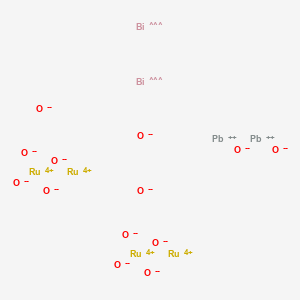 molecular formula Bi2O13Pb2Ru4-6 B576836 Dibismuth dilead tetraruthenium tridecaoxide CAS No. 11116-83-9