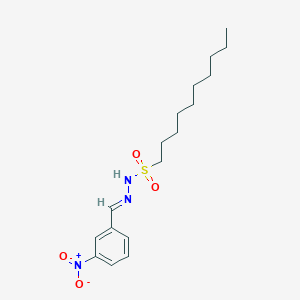 molecular formula C17H27N3O4S B5768365 N'-[(E)-(3-nitrophenyl)methylidene]decane-1-sulfonohydrazide 