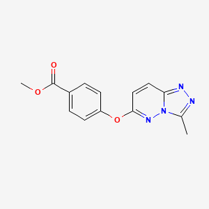 molecular formula C14H12N4O3 B5768493 Methyl 4-({3-methyl-[1,2,4]triazolo[4,3-B]pyridazin-6-YL}oxy)benzoate 