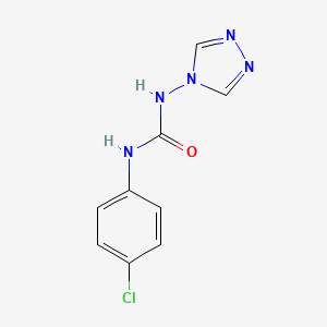 molecular formula C9H8ClN5O B5768534 1-(4-Chlorophenyl)-3-(1,2,4-triazol-4-yl)urea 