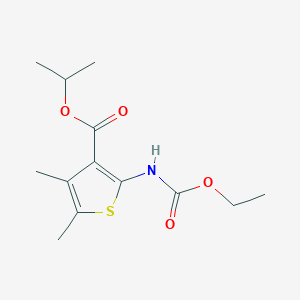 molecular formula C13H19NO4S B5768548 isopropyl 2-[(ethoxycarbonyl)amino]-4,5-dimethyl-3-thiophenecarboxylate 