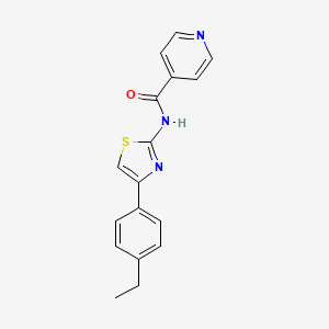 molecular formula C17H15N3OS B5768596 N-[4-(4-ethylphenyl)-1,3-thiazol-2-yl]pyridine-4-carboxamide 