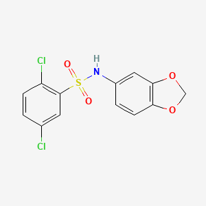 molecular formula C13H9Cl2NO4S B5768660 N-(1,3-benzodioxol-5-yl)-2,5-dichlorobenzenesulfonamide 