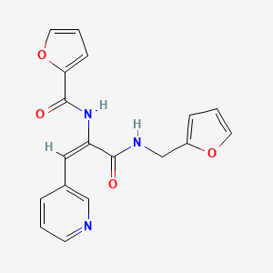 molecular formula C18H15N3O4 B5768823 N-[(E)-3-(furan-2-ylmethylamino)-3-oxo-1-pyridin-3-ylprop-1-en-2-yl]furan-2-carboxamide 